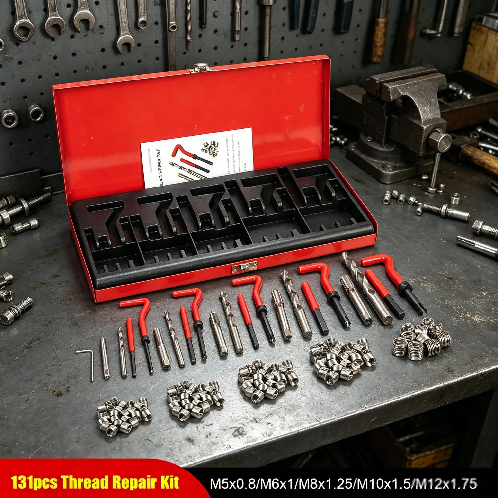 88/131pcs M5 M6 M8 M10 M12 Thread Set Car Repair Tools Engine Block Restoring Screwdriver Screw Bolt Driver Vehicles Accessories
88/131pcs M5 M6 M8 M10 M12 Thread Set Car Repair Tools Engine Block Restoring Screwdriver Screw Bolt Driver Vehicles Accessories