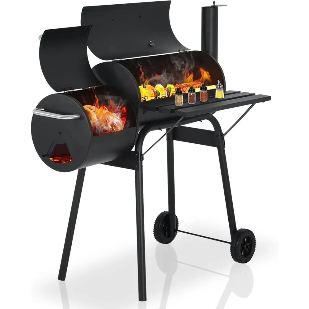 Portable 43 Charcoal Grill with Side Firebox, Ideal for 6-10 People, Perfect for Outdoor BBQs, Patio, Backyard, and Camping Adve
Portable 43 Charcoal Grill with Side Firebox, Ideal for 6-10 People, Perfect for Outdoor BBQs, Patio, Backyard, and Camping Adve