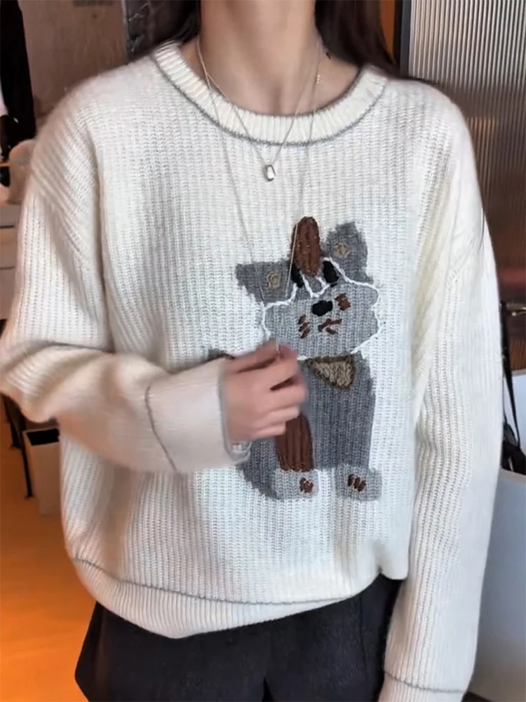 Korean Sle round Ne Embroidered Sweater Faionable Versatile Large Size Agel Top Quali Korean Feel Cartoon Stitch
Korean Sle round Ne Embroidered Sweater Faionable Versatile Large Size Agel Top Quali Korean Feel Cartoon Stitch