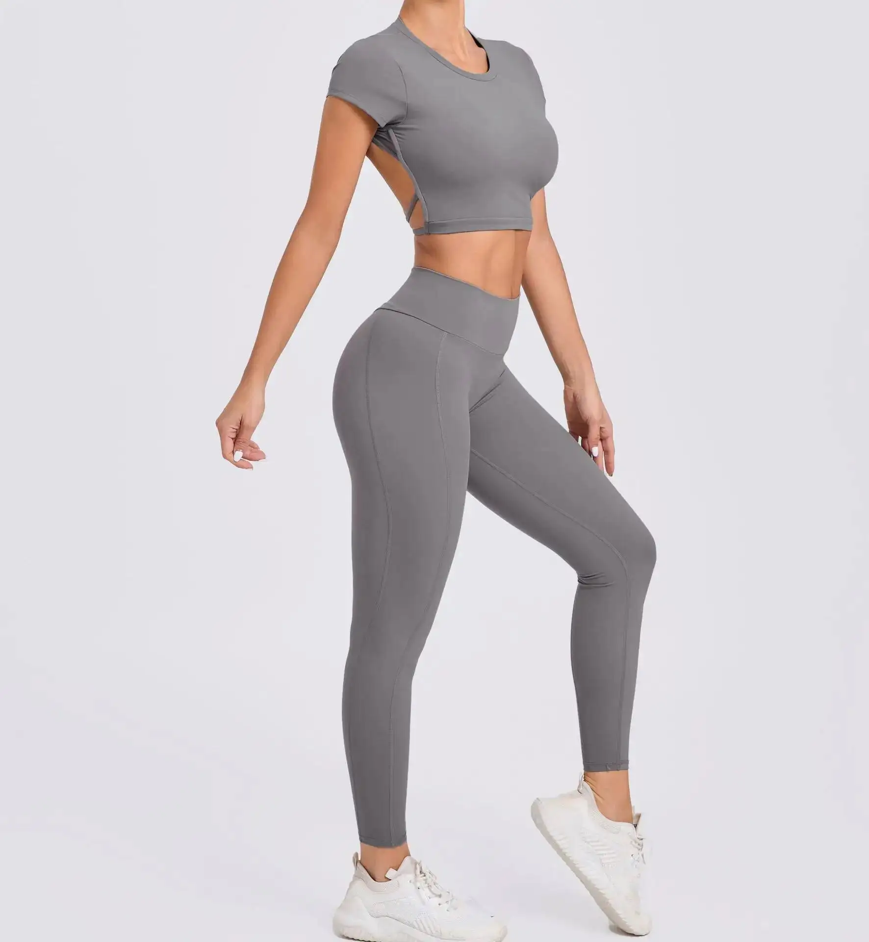 2PCS Yoga Set Fiess Crop Top Short Sleeve Women Tracksuit Sportswear Workout Clothes Athletic Wear Gym Legging Sports Suits
2PCS Yoga Set Fiess Crop Top Short Sleeve Women Tracksuit Sportswear Workout Clothes Athletic Wear Gym Legging Sports Suits
