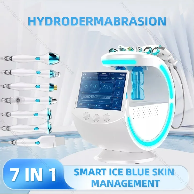 New 7 in 1 Smart Ice Blue Facial Cleansing and Skin Analysis Deep Pore Cleaning Vacuum Hydration Anti-Aging Beauty Device
New 7 in 1 Smart Ice Blue Facial Cleansing and Skin Analysis Deep Pore Cleaning Vacuum Hydration Anti-Aging Beauty Device