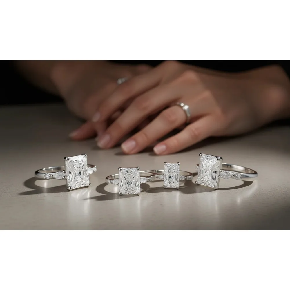 Кольцо с кубическим цирконием огранки «радиант» для женщин, обручальное, для помолвки, на годовщину, размеры от 3 до 12
Кольцо с кубическим цирконием огранки «радиант» для женщин, обручальное, для помолвки, на годовщину, размеры от 3 до 12