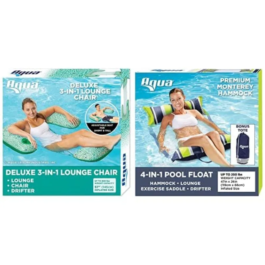 Mosaic 3-in-1 Pool Chair Float and 4-in-1 Premium Resort-Quality Monterey Hammock Pool Float and Water Hammock with Bonus Tote
Mosaic 3-in-1 Pool Chair Float and 4-in-1 Premium Resort-Quality Monterey Hammock Pool Float and Water Hammock with Bonus Tote