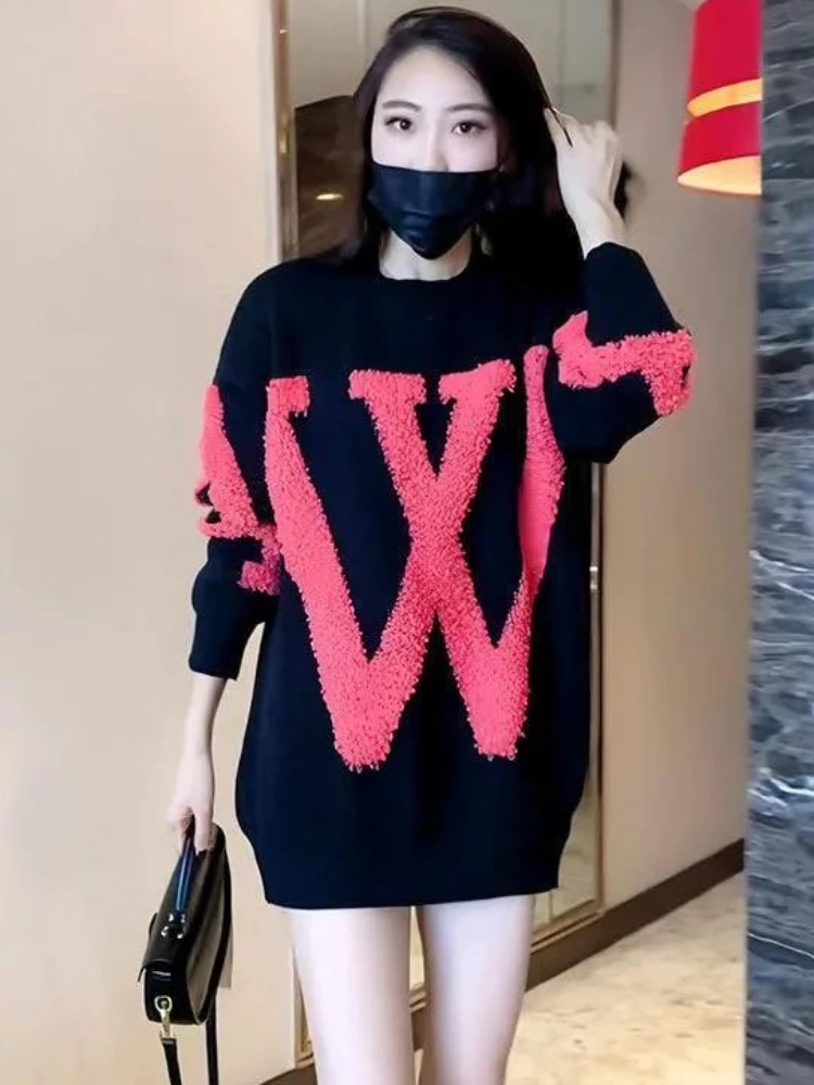 Autumn T-shirt Woman Winter Knitted Sweater Clothing Youth Xxl in Cotton Long Sweatshirt Warm Sexy Pulovers Loose Women's Top
Autumn T-shirt Woman Winter Knitted Sweater Clothing Youth Xxl in Cotton Long Sweatshirt Warm Sexy Pulovers Loose Women's Top