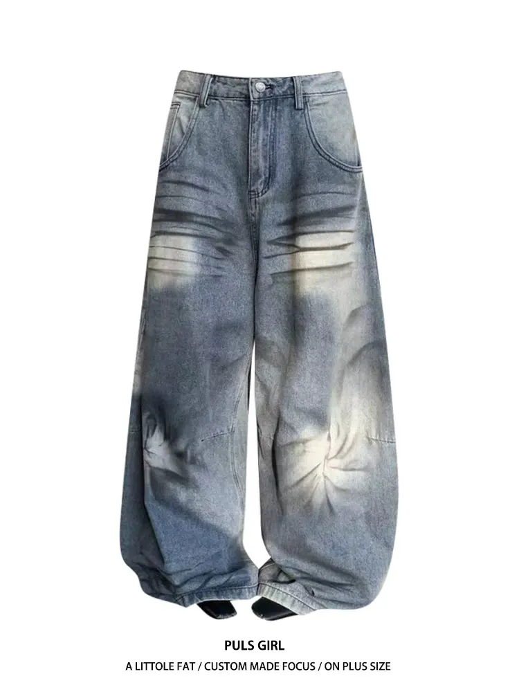 Washed Vintage High Waist Wide Leg Jeans Women's Loose Fit Casual Trousers Street Style Knife Denim Pants Autumn Winter
Washed Vintage High Waist Wide Leg Jeans Women's Loose Fit Casual Trousers Street Style Knife Denim Pants Autumn Winter