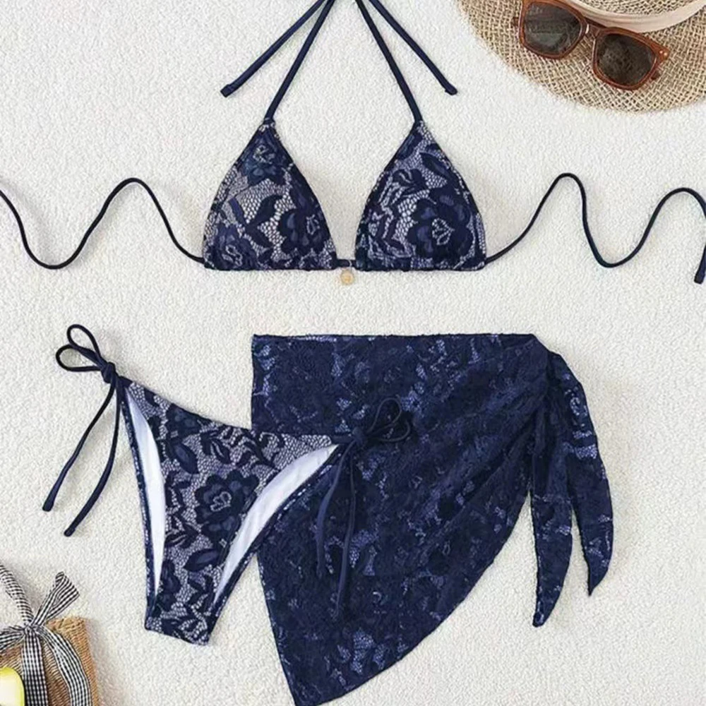 Summer Lace Sexy Bikinis Three-Piece Female Swimsuits Beach Bathing Suits Lace Up Bikini Set Women Swimwear Pool Bather Gifts
Summer Lace Sexy Bikinis Three-Piece Female Swimsuits Beach Bathing Suits Lace Up Bikini Set Women Swimwear Pool Bather Gifts
