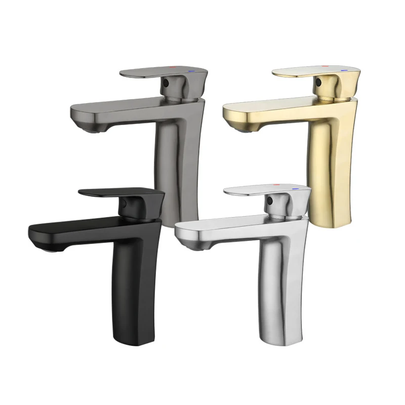 Modern Basin Faucet Bathroom Gold Black Silver Faucet Deck Mounted Basin Sink Tap Mixer Hot & Cold Water Stainless Steel Faucets
Modern Basin Faucet Bathroom Gold Black Silver Faucet Deck Mounted Basin Sink Tap Mixer Hot & Cold Water Stainless Steel Faucets