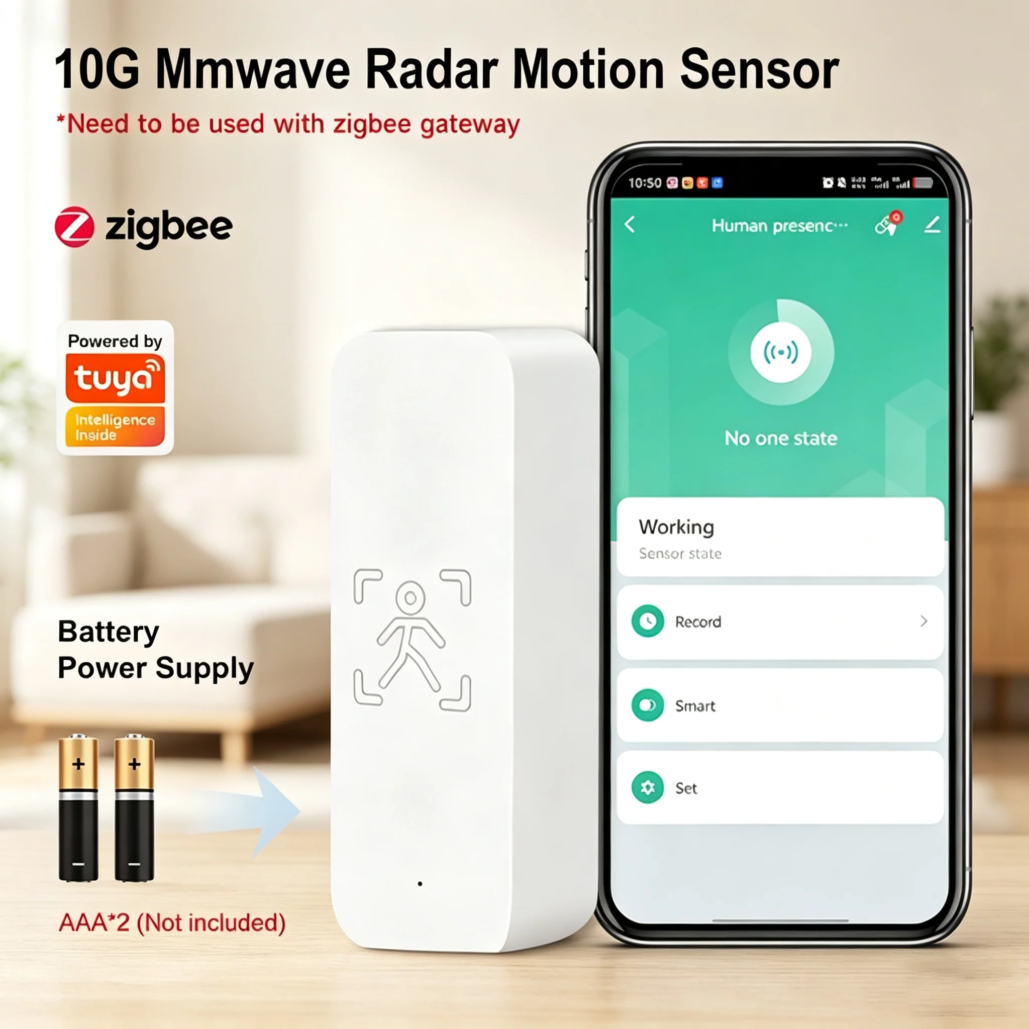 Tuya Smart Zigbee 10G Mmwave Radar PIR Motion Sensor Human Body Detector Works with Gateway Smart Home
Tuya Smart Zigbee 10G Mmwave Radar PIR Motion Sensor Human Body Detector Works with Gateway Smart Home