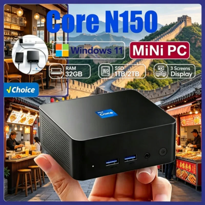 2026 Ethereal Core N150 MINI PC Windows 11 Pro Diminutive Portable Workstation RAM 1TB SSD WIFI 6 BT5.2 4K HD Mini Gaming
2026 Ethereal Core N150 MINI PC Windows 11 Pro Diminutive Portable Workstation RAM 1TB SSD WIFI 6 BT5.2 4K HD Mini Gaming