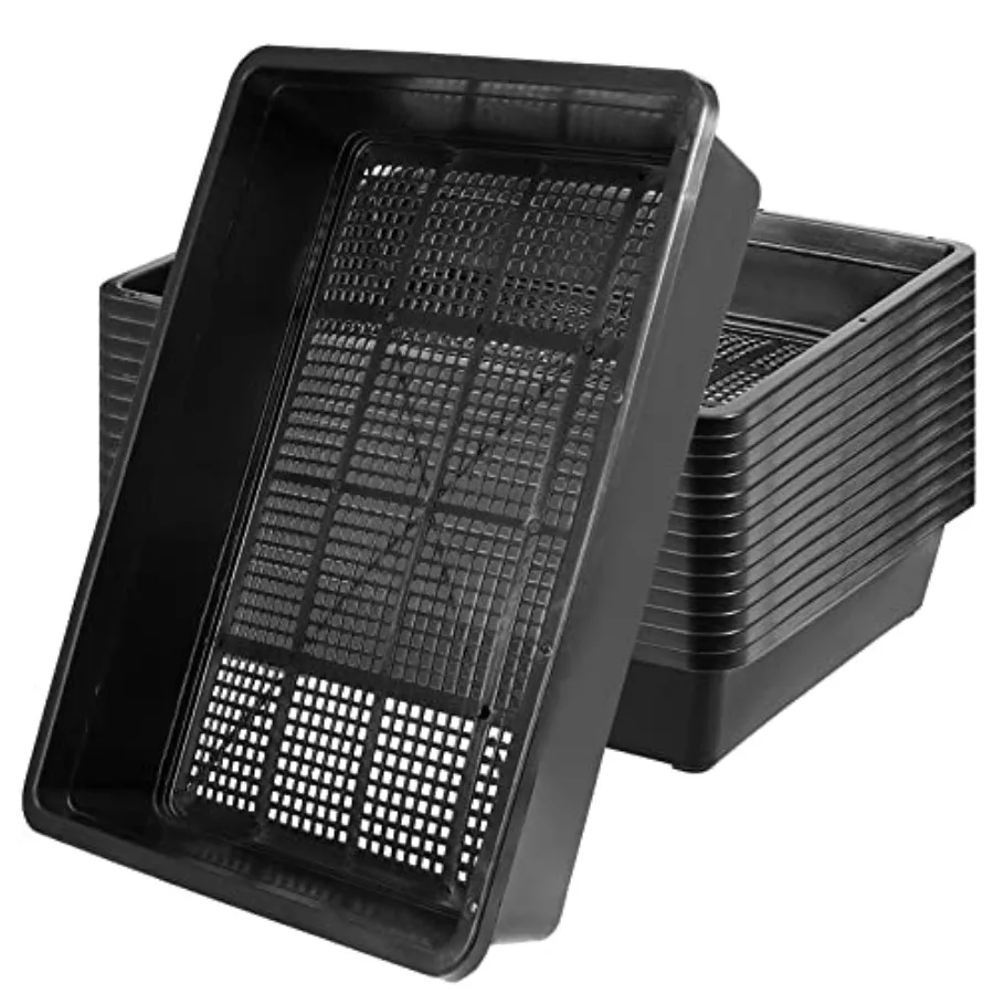 14 Pack 15 x12 Inch Seed Starter Trays Plastic Mesh Bottom Growing Trays Plant Germination Trays for Microgreens Soil Blocks Wh
14 Pack 15 x12 Inch Seed Starter Trays Plastic Mesh Bottom Growing Trays Plant Germination Trays for Microgreens Soil Blocks Wh