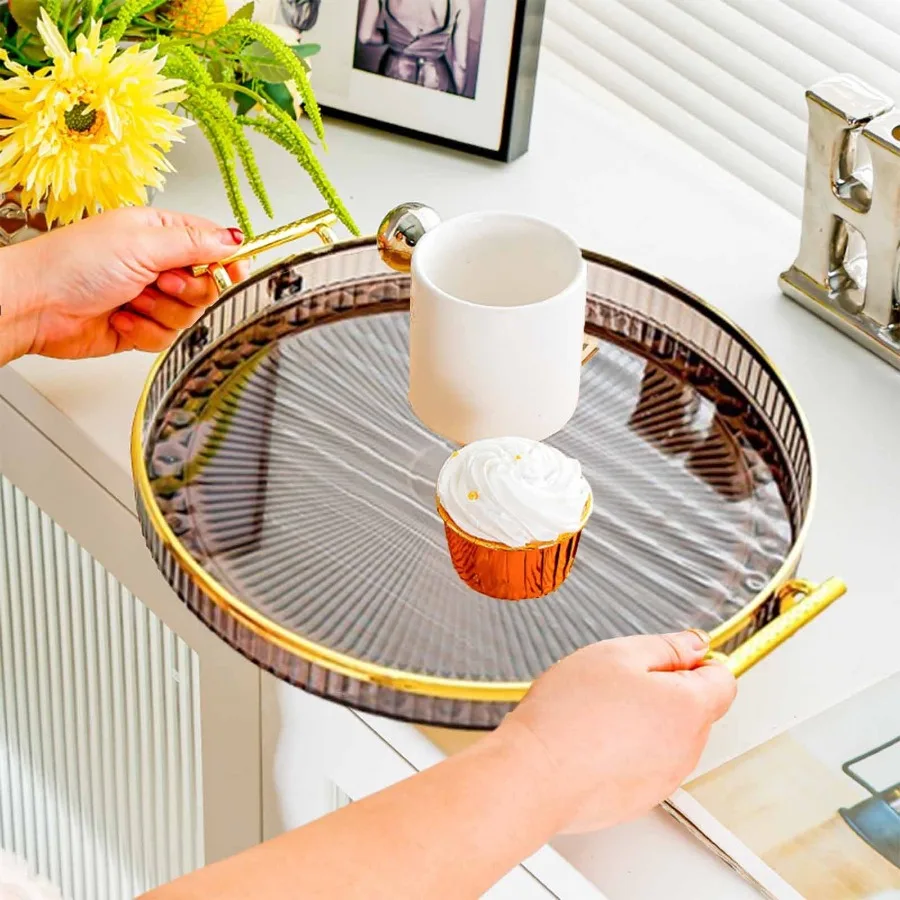 Round Tray Food Tray Plastic Serving Tray 12x10.5 in Household Living Room Tea Cup Water Cup Storage Tray Ins High-end Tray Hom
Round Tray Food Tray Plastic Serving Tray 12x10.5 in Household Living Room Tea Cup Water Cup Storage Tray Ins High-end Tray Hom