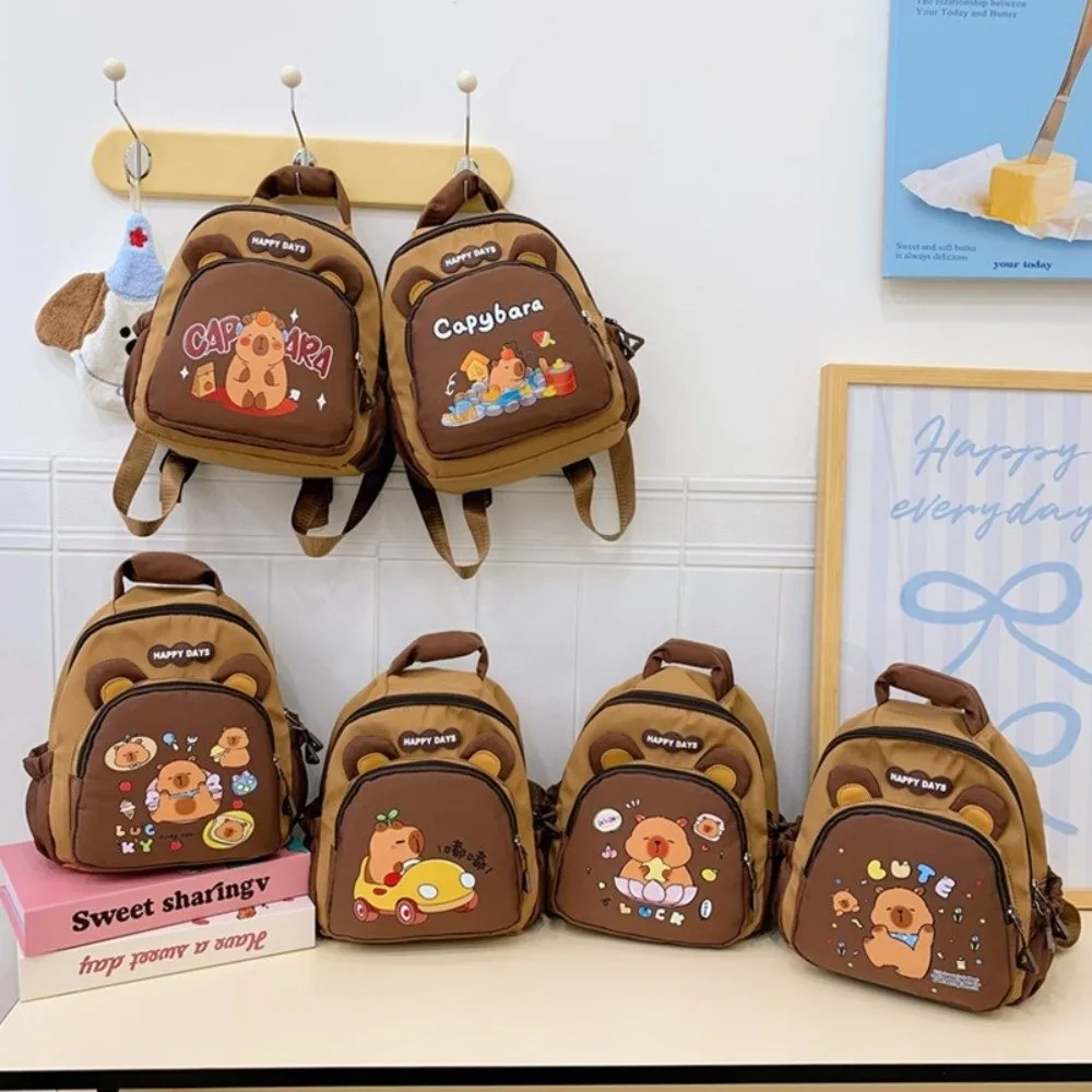 Cute Cartoon Capybara Backpack Nylon Lightweight Capybara School Bag Multi-pockets Large Capacity Kindergarten Backpack
Cute Cartoon Capybara Backpack Nylon Lightweight Capybara School Bag Multi-pockets Large Capacity Kindergarten Backpack