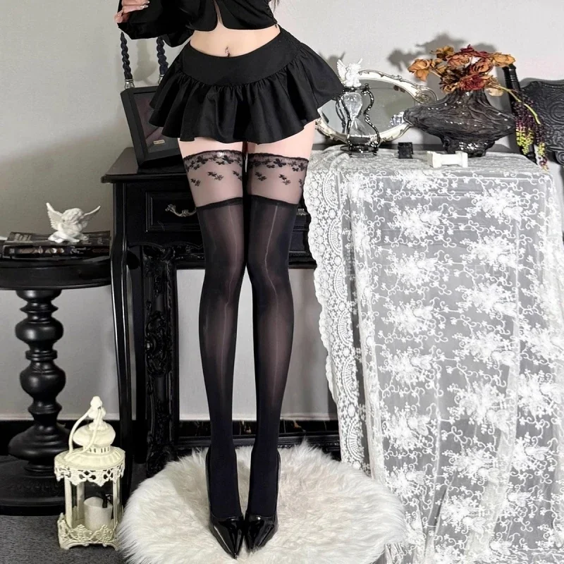 Sexy Lace Top Silicone Anti-slip Knee High Loon Socks Oil Smooth Transparent Medias Lingerie Women Thigh Height Stockings
Sexy Lace Top Silicone Anti-slip Knee High Loon Socks Oil Smooth Transparent Medias Lingerie Women Thigh Height Stockings