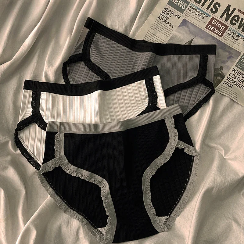 Women Cotton Panties Middle Waist Cotton Crotch Student Underwear Lace Briefs Female Underpants Lingerie Comfortable Girl Briefs
Women Cotton Panties Middle Waist Cotton Crotch Student Underwear Lace Briefs Female Underpants Lingerie Comfortable Girl Briefs