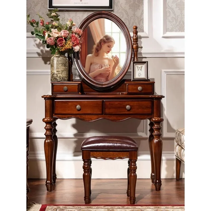 Solid wood dresser retro makeup table bedroom dressing small apartment dresser small makeup table
Solid wood dresser retro makeup table bedroom dressing small apartment dresser small makeup table