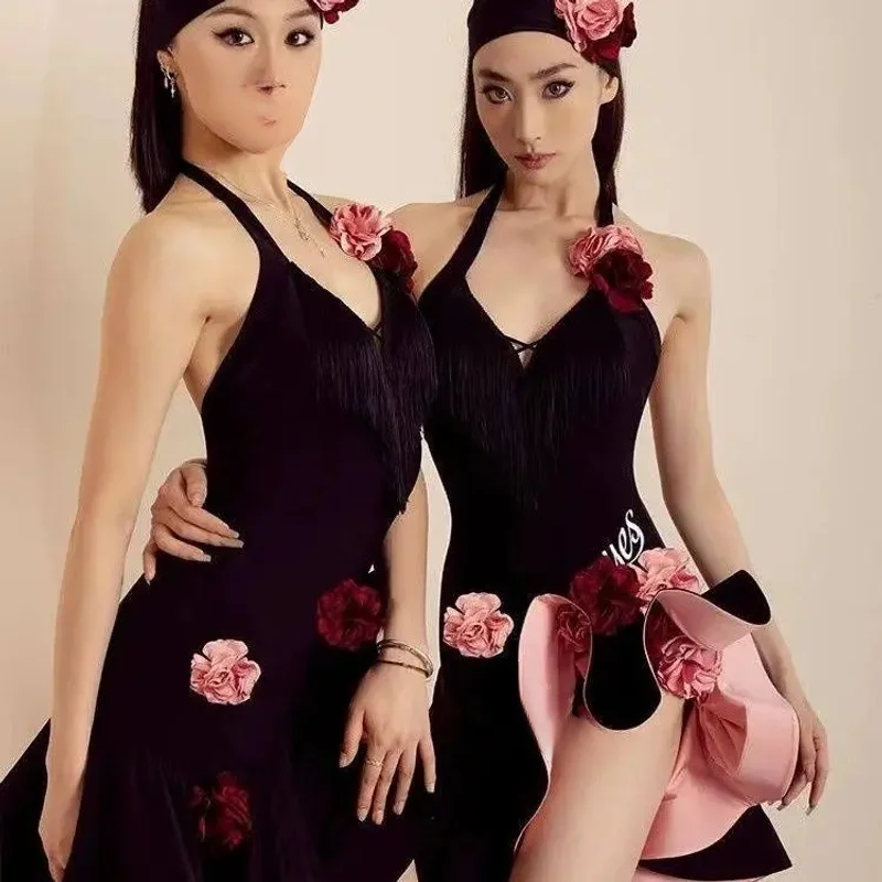 Latin Dance Skirt and Dance Dress Advanced Style Set Summer New Female Adult Dance Dress Hanging Neck Dress
Latin Dance Skirt and Dance Dress Advanced Style Set Summer New Female Adult Dance Dress Hanging Neck Dress