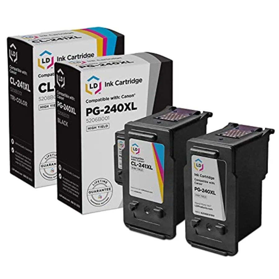 Products Remanufactured Ink Cartridge Replacement for Canon PG-240XL and CL-241XL High Yie 1 Black 1 Color 2-Multipack Compatib
Products Remanufactured Ink Cartridge Replacement for Canon PG-240XL and CL-241XL High Yie 1 Black 1 Color 2-Multipack Compatib