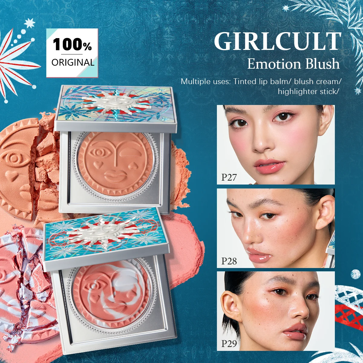 Румяна Girlcult Emotion, текстура пудровых румян, натуральный смыв, стойкий пигмент, осветление цвета лица, сладкий макияж, зимняя роскошь
Румяна Girlcult Emotion, текстура пудровых румян, натуральный смыв, стойкий пигмент, осветление цвета лица, сладкий макияж, зимняя роскошь