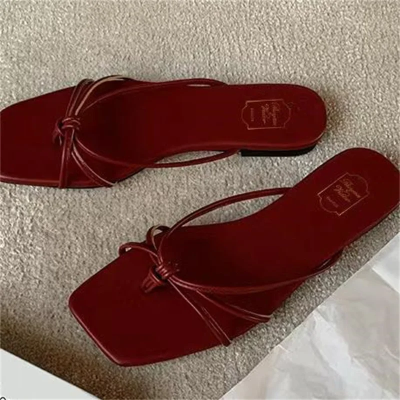 Belts Shoes for Womens Square Toes Flip-flops Ladies Flat Heels Female Slippers Sewing Lines Chassure Femme Solid Zapatos Mujer
Belts Shoes for Womens Square Toes Flip-flops Ladies Flat Heels Female Slippers Sewing Lines Chassure Femme Solid Zapatos Mujer
