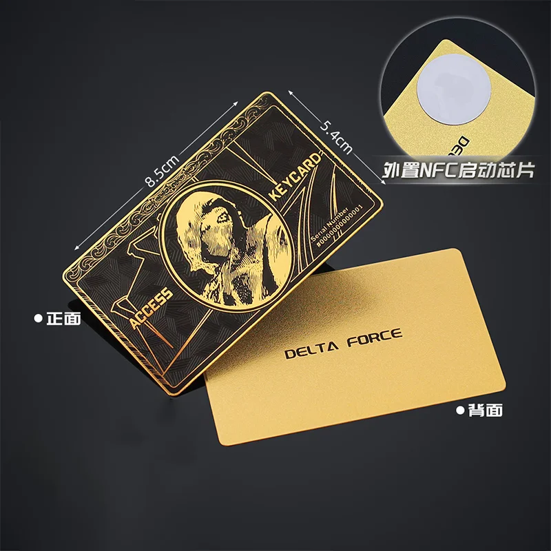 Delta Force Said Black Card Room Metal Card Toy External NFC Chip Game Launch Toy Game Peripherals Gifts Collections
Delta Force Said Black Card Room Metal Card Toy External NFC Chip Game Launch Toy Game Peripherals Gifts Collections
