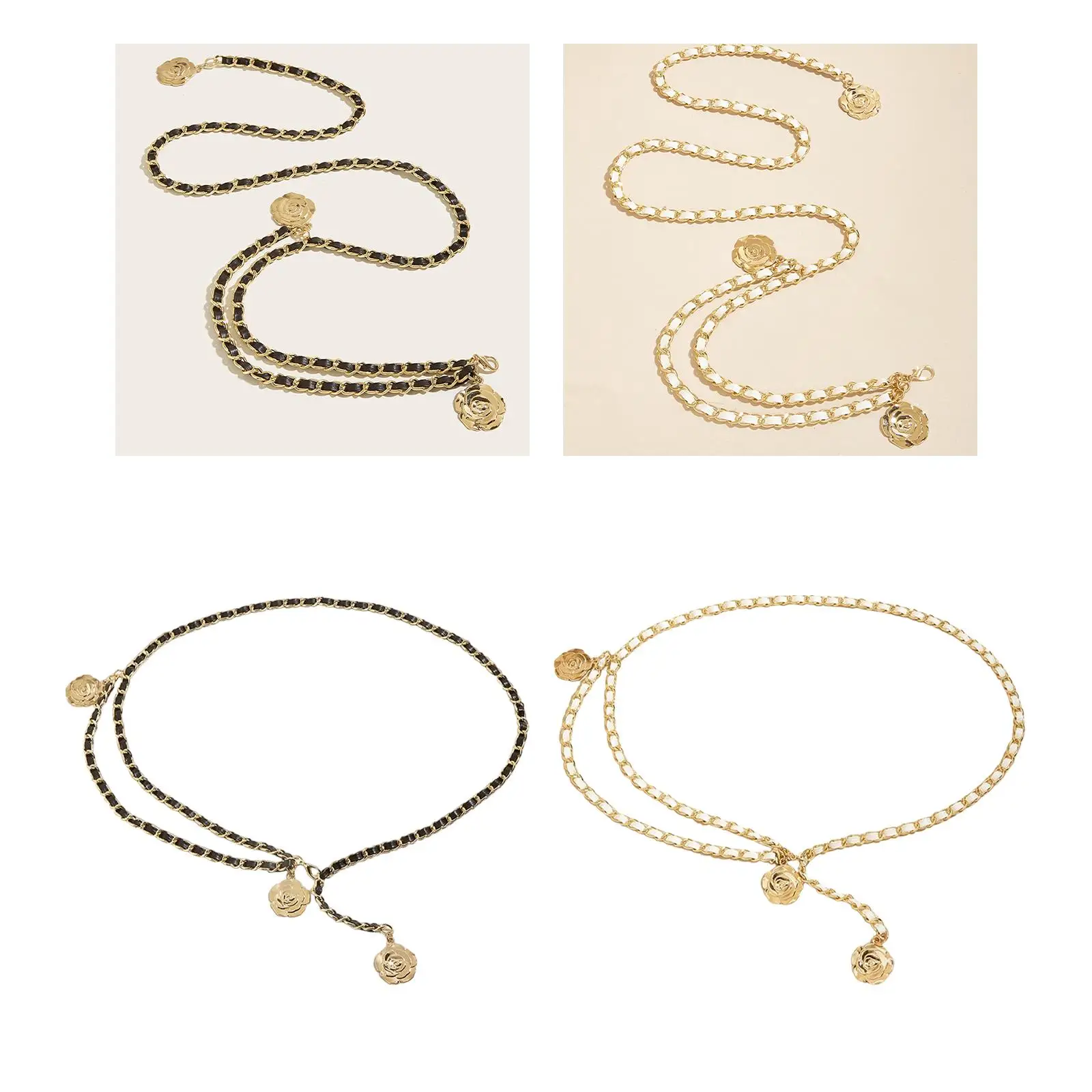 Leather Chain Belts Womens Metal Waist Belts Adjustable Waist Chain for Dress
Leather Chain Belts Womens Metal Waist Belts Adjustable Waist Chain for Dress