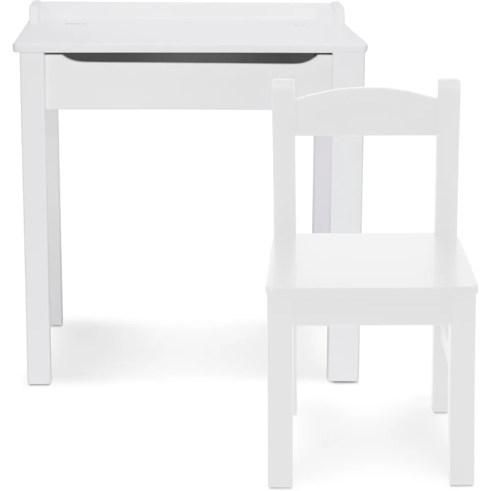 Wooden Child's Lift-Top Desk & Chair - White Play Desk and Chair Set for Toddlers and Kids Ages 3+
Wooden Child's Lift-Top Desk & Chair - White Play Desk and Chair Set for Toddlers and Kids Ages 3+