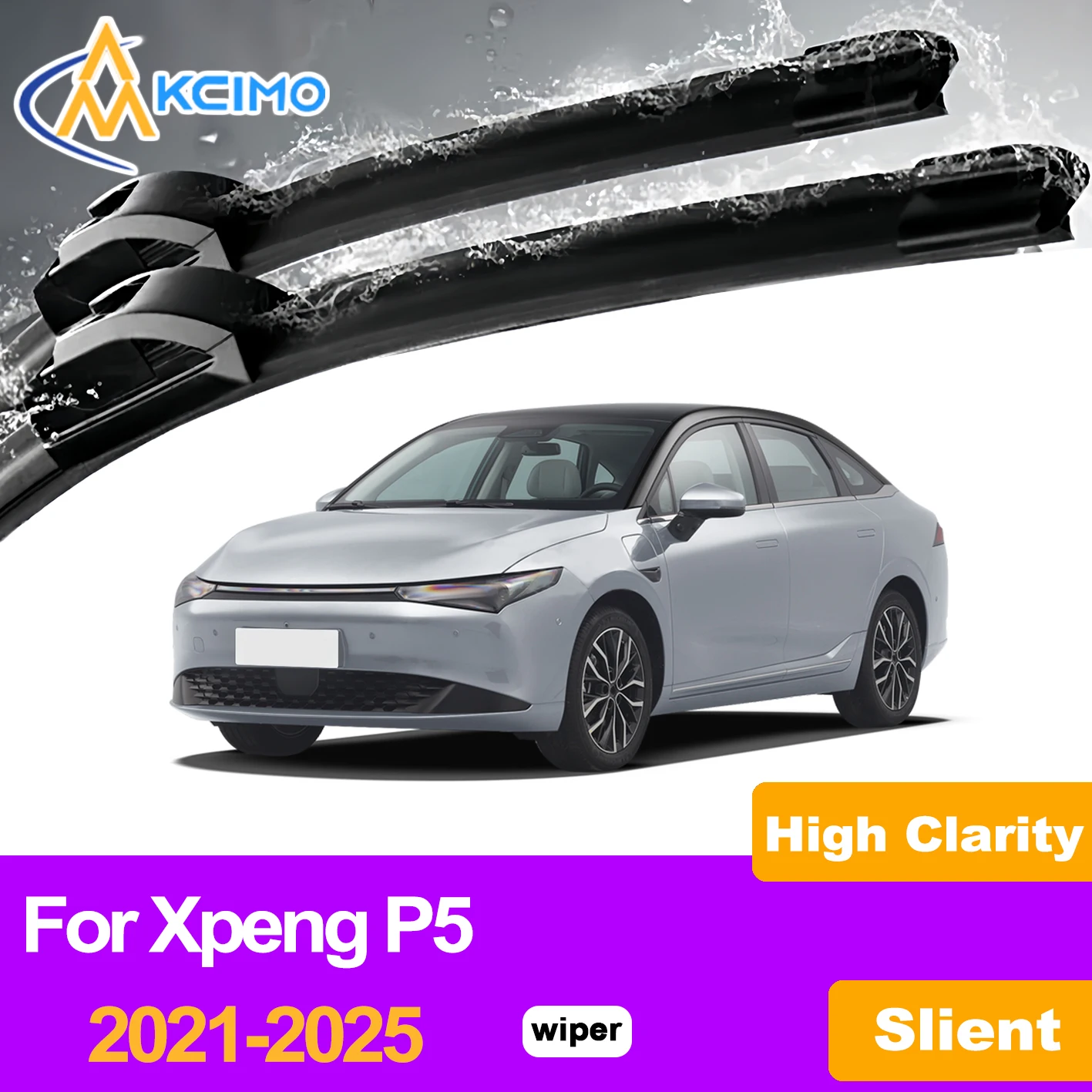 KCIMO 2PCS Front Windshield Wiper Blades For Xpeng P5 2021-2025, Premium All Season Quiet Clean Streak Free Easy Installation
KCIMO 2PCS Front Windshield Wiper Blades For Xpeng P5 2021-2025, Premium All Season Quiet Clean Streak Free Easy Installation