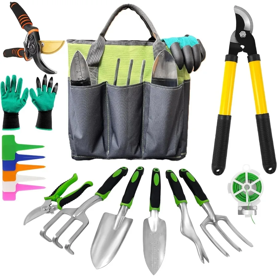 Набор сверхмощных садовых инструментов премиум-класса, 42 предмета, с модным органайзером, сумкой, нержавеющей конструкцией для посадки на открытом воздухе и почвенного автомобиля
Набор сверхмощных садовых инструментов премиум-класса, 42 предмета, с модным органайзером, сумкой, нержавеющей конструкцией для посадки на открытом воздухе и почвенного автомобиля