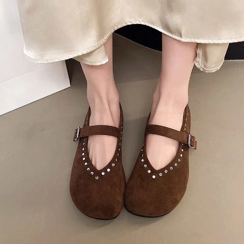 Luxury Shoes Women Brand Flats Round Toe Shallow Slip on Ladies Casual Ballet Shoes Soft Leather Eelgant Dress Mary Jane Shoes
Luxury Shoes Women Brand Flats Round Toe Shallow Slip on Ladies Casual Ballet Shoes Soft Leather Eelgant Dress Mary Jane Shoes
