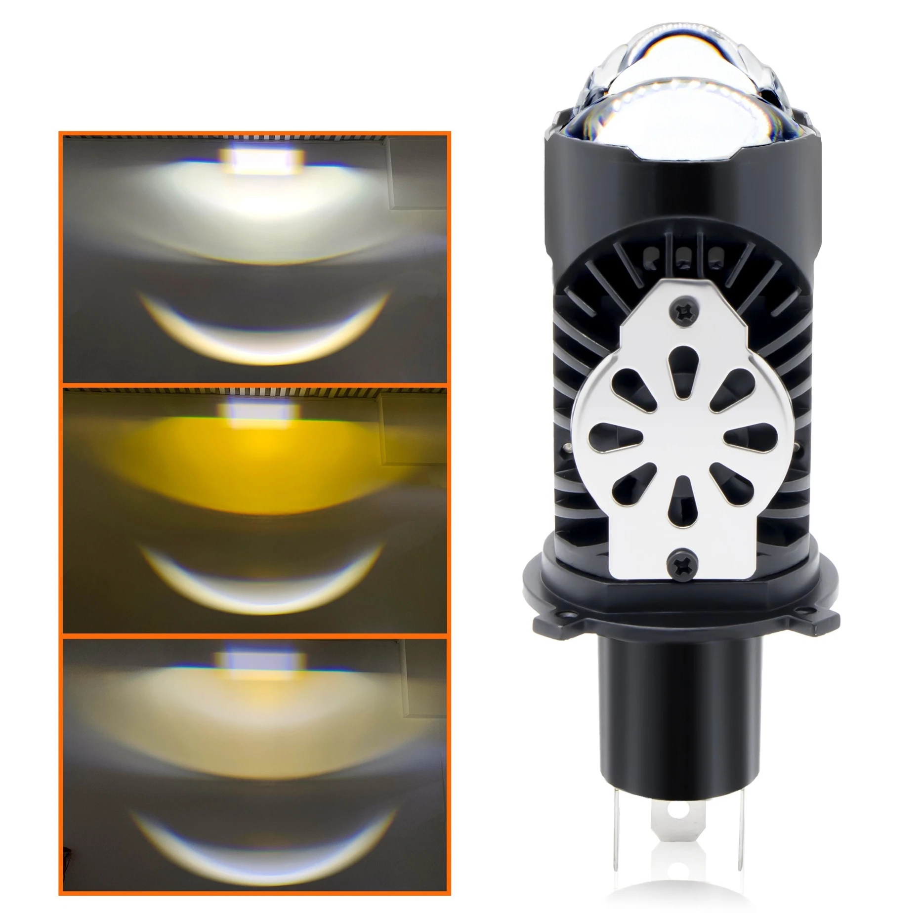 80W H4 LED Headlight Bulb Three Color Golden Beam 3570 Lens Integrated Light for Car Motorcycle High Penetration Car Accessories
80W H4 LED Headlight Bulb Three Color Golden Beam 3570 Lens Integrated Light for Car Motorcycle High Penetration Car Accessories