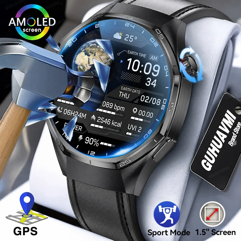 New Bluetooth Call Smart Watches Men 360*360 HD AMOLED Display Screen Heart Rate Health IP68 Waterproof GPS Sports Smart Watch
New Bluetooth Call Smart Watches Men 360*360 HD AMOLED Display Screen Heart Rate Health IP68 Waterproof GPS Sports Smart Watch