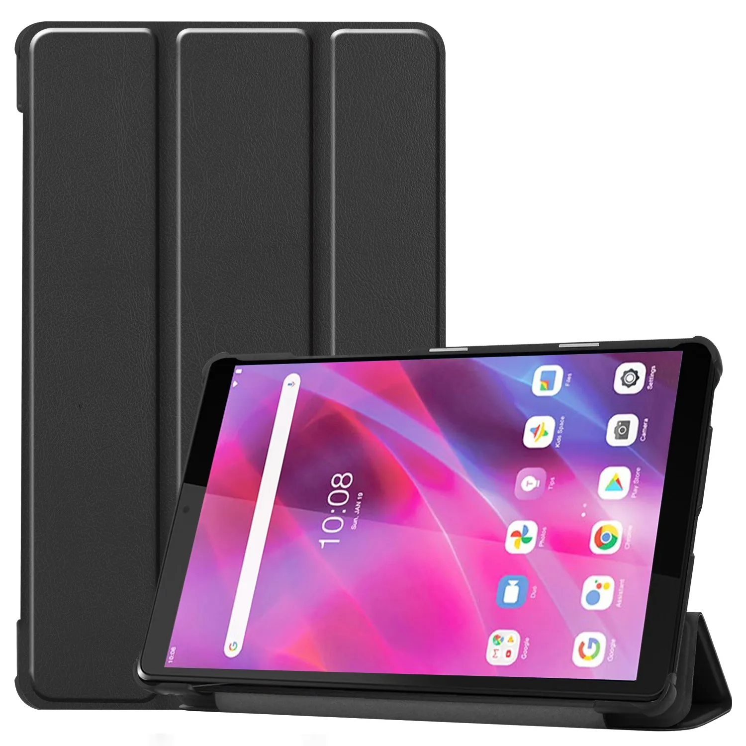 Stable Tri-fold Stand Stand Leather Tablet Covering Protection Case for Lenovo Tab M8 TB-8505X - Black
Stable Tri-fold Stand Stand Leather Tablet Covering Protection Case for Lenovo Tab M8 TB-8505X - Black