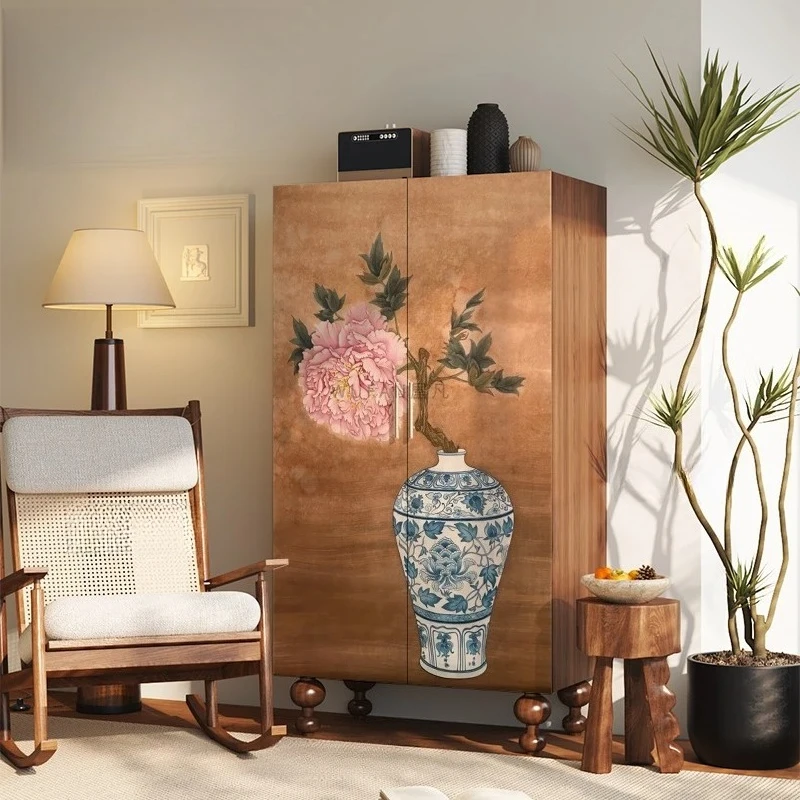 New Chinese classical solid wood wardrobe, bedroom bedside hanging wardrobe, living room decorative storage cabinet, home hangin
New Chinese classical solid wood wardrobe, bedroom bedside hanging wardrobe, living room decorative storage cabinet, home hangin