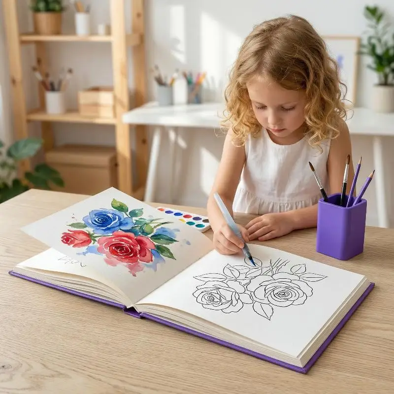 Portable Watercolor Painting Book Foldable Coloring Book Kit With Built-in Paint, Holiday Birthday Gift
Portable Watercolor Painting Book Foldable Coloring Book Kit With Built-in Paint, Holiday Birthday Gift