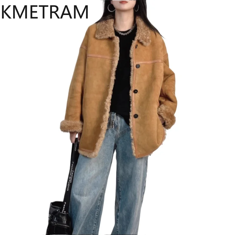KMETRAM 100% Natural Wool Sheepskin Double Faced Fur Jacket Woman Luxury Reversible Real Fur Coat Winter Clothes 2025 Fourrure
KMETRAM 100% Natural Wool Sheepskin Double Faced Fur Jacket Woman Luxury Reversible Real Fur Coat Winter Clothes 2025 Fourrure