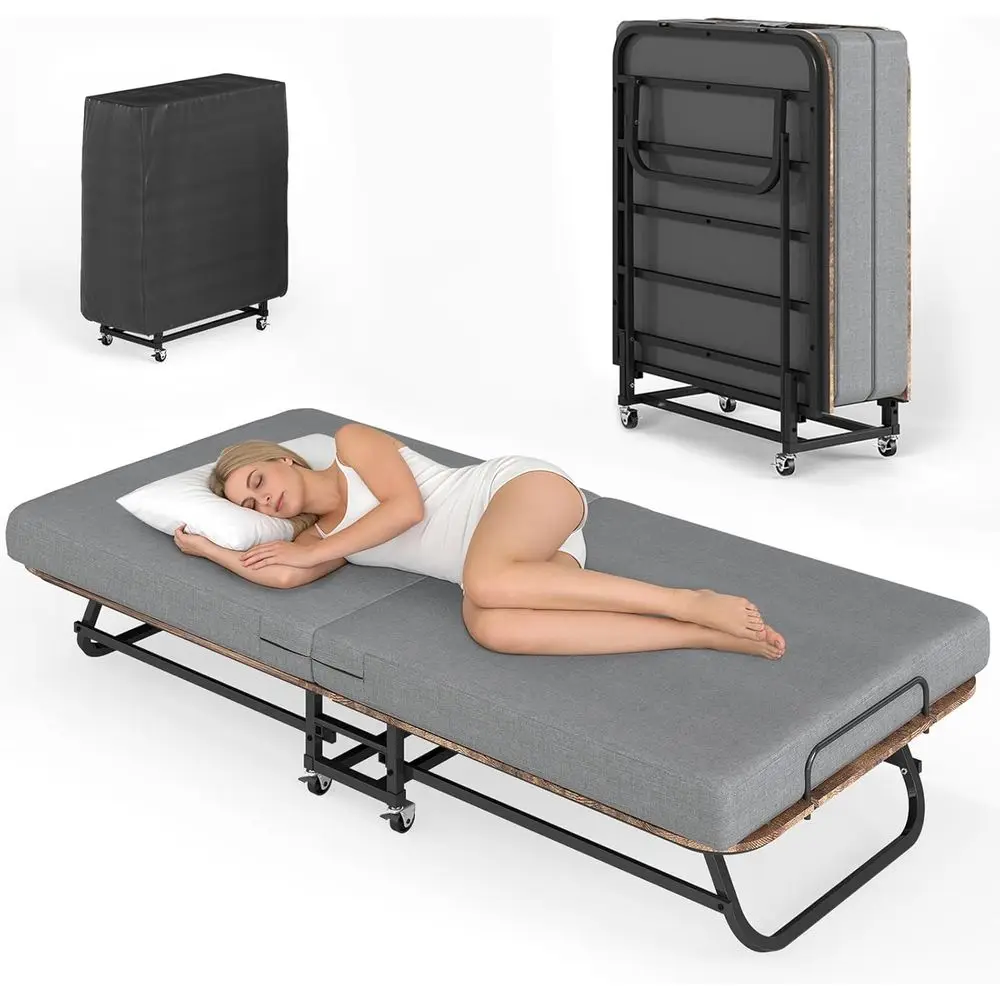 Раскладная кровать с матрасом, односпальная раскладушка, раскладные кровати для взрослых, компактное хранение, матрас из пены с эффектом памяти с металлическим каркасом, маленькая кровать типа А
Раскладная кровать с матрасом, односпальная раскладушка, раскладные кровати для взрослых, компактное хранение, матрас из пены с эффектом памяти с металлическим каркасом, маленькая кровать типа А