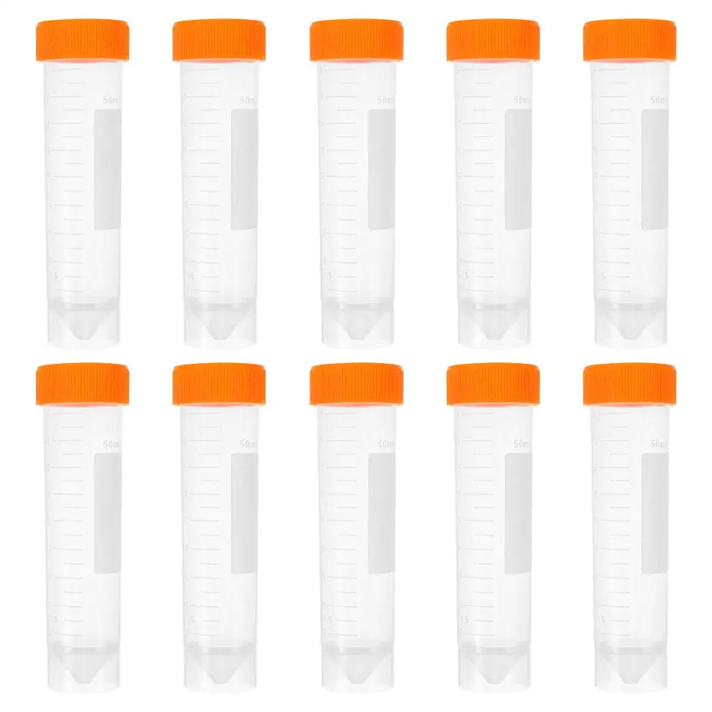 10 Pcs Test Tubes Centrifuge 50ml Scientific Experiments Round Bottom Sample with Caps
10 Pcs Test Tubes Centrifuge 50ml Scientific Experiments Round Bottom Sample with Caps