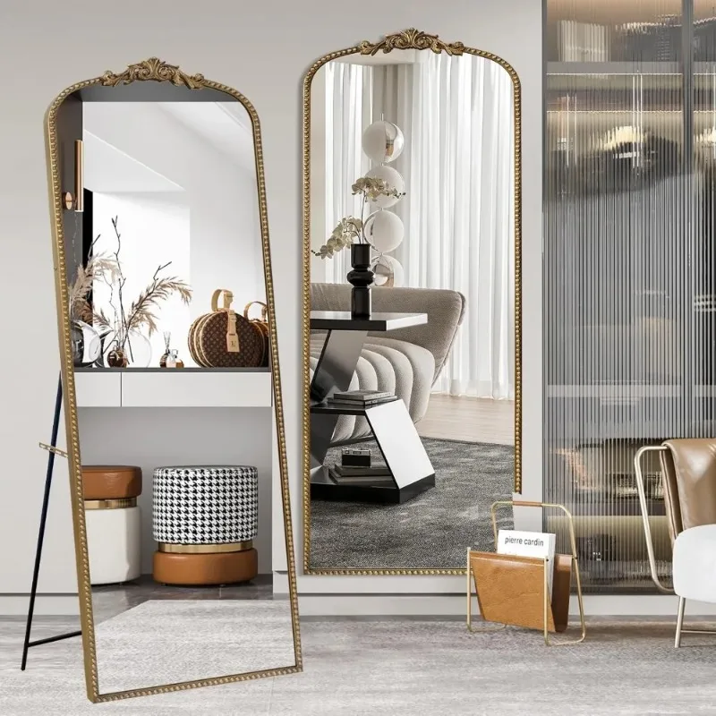 Antique Vintage Gold Baroque Full Length Mirror,71''x30'' Full Body Floor Mirror w/Free Standing, Wall-Mounted or Leaning
Antique Vintage Gold Baroque Full Length Mirror,71''x30'' Full Body Floor Mirror w/Free Standing, Wall-Mounted or Leaning