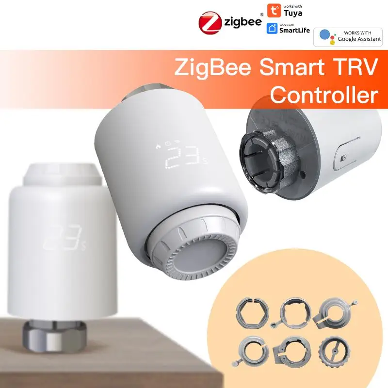Tuya Smart Radiator Actuator TRV Programmable Thermostatic Radiator Valve App Remote Temperature Controller Support Alexa
Tuya Smart Radiator Actuator TRV Programmable Thermostatic Radiator Valve App Remote Temperature Controller Support Alexa