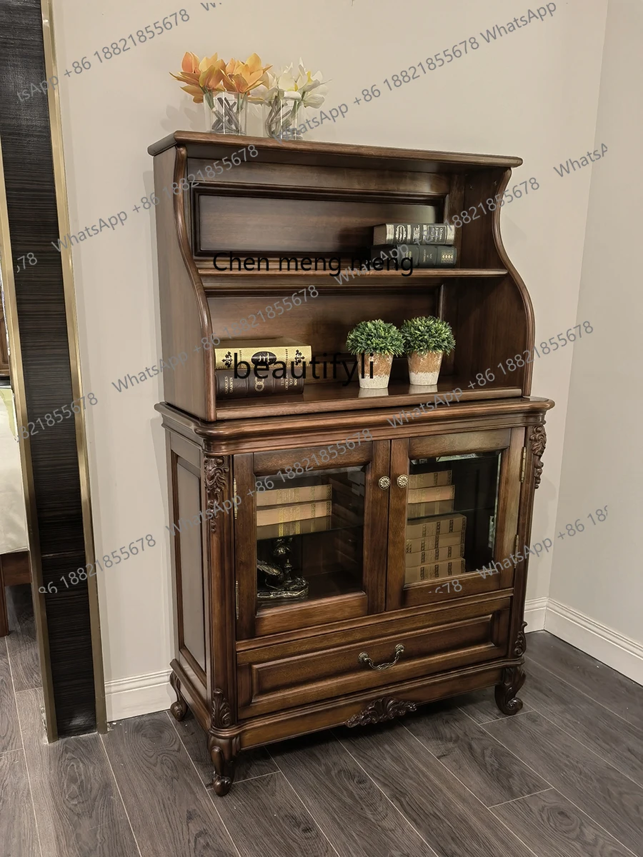 X American-Style Black Walnut Two-Door Sideboard Cabinet Solid Wood Wine Cabinet Living Room Locker Entrance CabinetA
X American-Style Black Walnut Two-Door Sideboard Cabinet Solid Wood Wine Cabinet Living Room Locker Entrance CabinetA