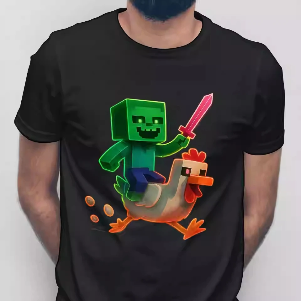 MC Game Chicken Knight Cotton Short-sleeved T-shirt Men's and Women's Pixel Game Merchandise Casual Loose Versatile Top
MC Game Chicken Knight Cotton Short-sleeved T-shirt Men's and Women's Pixel Game Merchandise Casual Loose Versatile Top