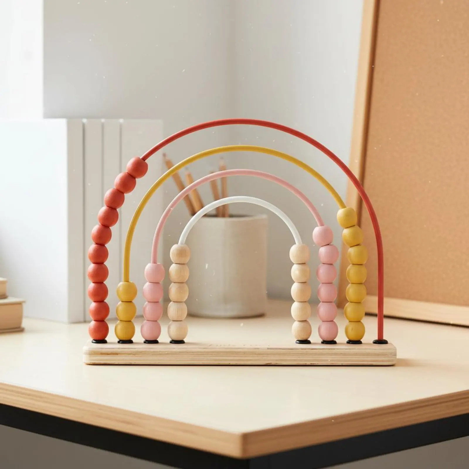 Rainbow Abacus Toy Colorful Beads 10-Row Counting Frame Addition Subtraction Learning Tool Child Safe Bead Counter Even Edges
Rainbow Abacus Toy Colorful Beads 10-Row Counting Frame Addition Subtraction Learning Tool Child Safe Bead Counter Even Edges