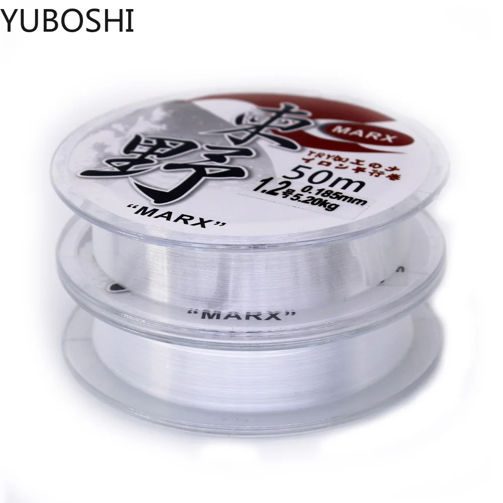 50M New Transparent Invisible Japanese Nylon Fishing Reel 0.109mm-0.332mm Freshwater Carp Monofilament Line
50M New Transparent Invisible Japanese Nylon Fishing Reel 0.109mm-0.332mm Freshwater Carp Monofilament Line