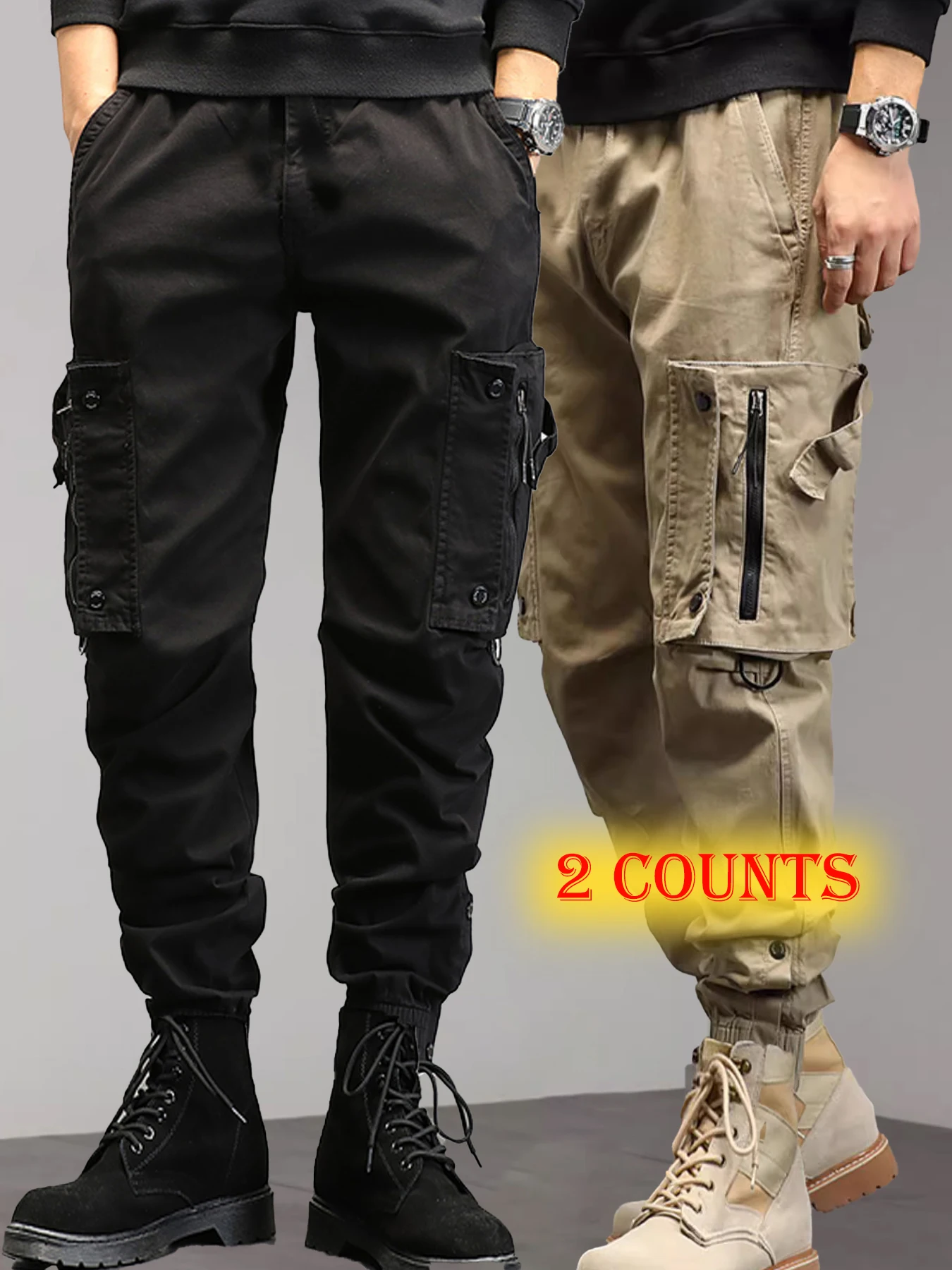 Cargo Pants Men Zip Pockets Light Thin Quick Dry Sweatpants Wide Leg Loose Fit Straight Cool Trousers
Cargo Pants Men Zip Pockets Light Thin Quick Dry Sweatpants Wide Leg Loose Fit Straight Cool Trousers