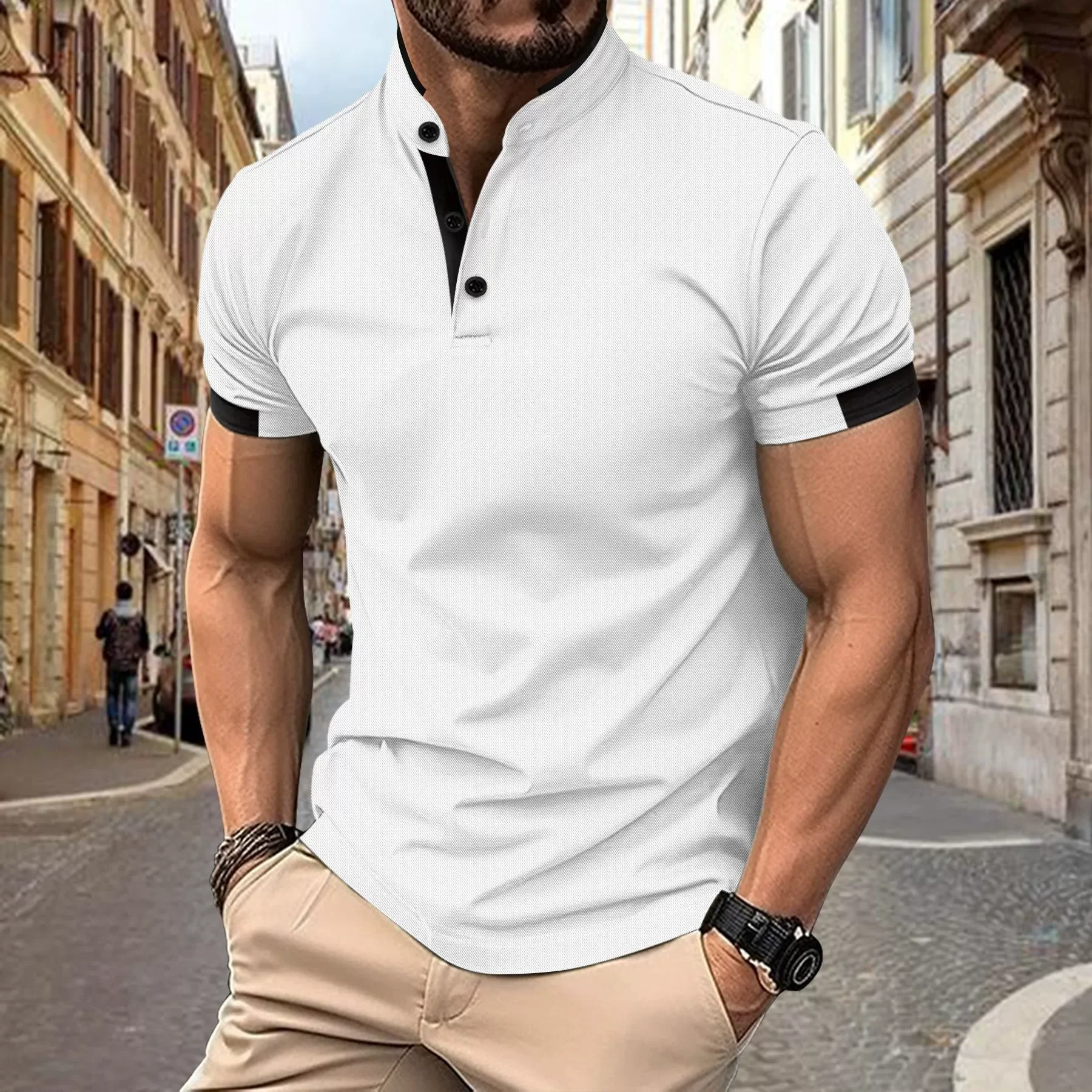 LIBIELIY Men's Summer Short Sleeve Polo Shirts Fashion Business Casual Stand Collar Polos Man Sports Streetwear Tees Tops Male C
LIBIELIY Men's Summer Short Sleeve Polo Shirts Fashion Business Casual Stand Collar Polos Man Sports Streetwear Tees Tops Male C