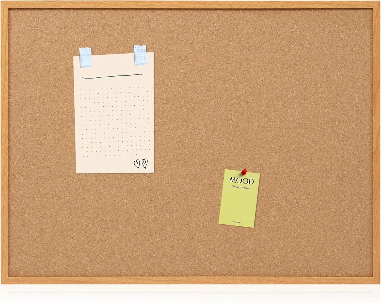 Cork Bulletin Board 30x42 Oak Frame, Large Wall Mounted Notice Board with 15 Push Pins for Home Office School
Cork Bulletin Board 30x42 Oak Frame, Large Wall Mounted Notice Board with 15 Push Pins for Home Office School
