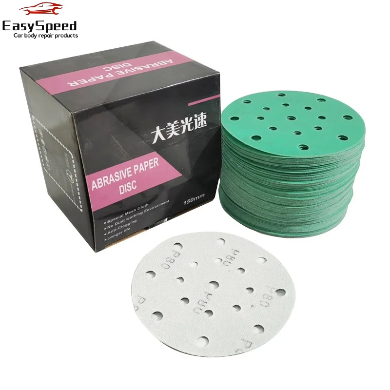 6 Inch 150mm Round Flocking Sandpaper Dry Ground Polishing 80 Mesh /120/180/240/320/400 Green Self-Adhesive For Car Painting
6 Inch 150mm Round Flocking Sandpaper Dry Ground Polishing 80 Mesh /120/180/240/320/400 Green Self-Adhesive For Car Painting