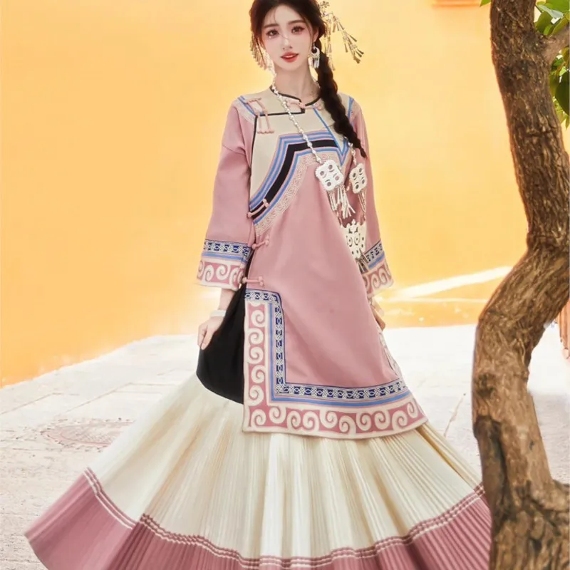 Pink female cotton and linen heavy industry travel photography dance performance costume
Pink female cotton and linen heavy industry travel photography dance performance costume