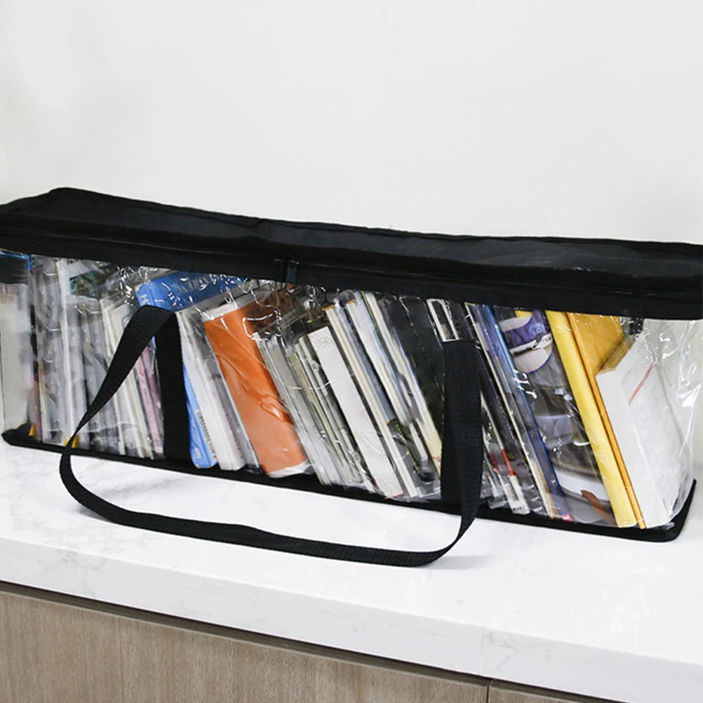 2Pcs Handheld Storage Bags Large Capacity Clear PVC Polyester Organizer for DVDs Books Reinforced Handles Waterproof Anti
2Pcs Handheld Storage Bags Large Capacity Clear PVC Polyester Organizer for DVDs Books Reinforced Handles Waterproof Anti