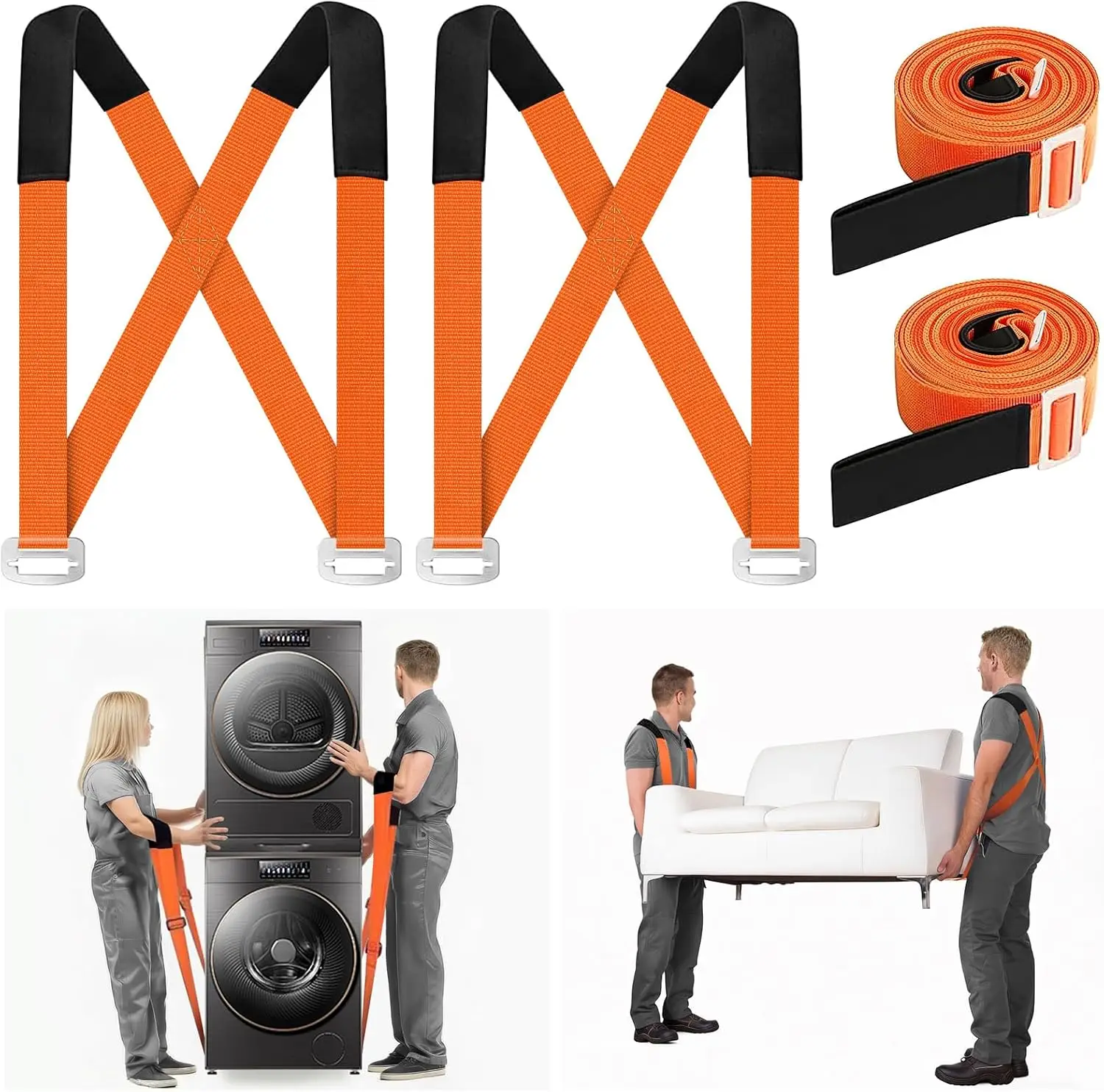 Прочные ремни для подъема грузов на двоих с мягкими наплечными подушками, регулируемые, для мебели и бытовой техники весом до 800 фунтов.
Прочные ремни для подъема грузов на двоих с мягкими наплечными подушками, регулируемые, для мебели и бытовой техники весом до 800 фунтов.